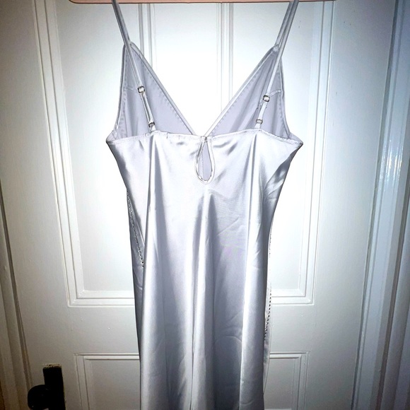 Victoria’s Secret Silver Slip Dress with Rhinestone Details. - Picture 2 of 5
